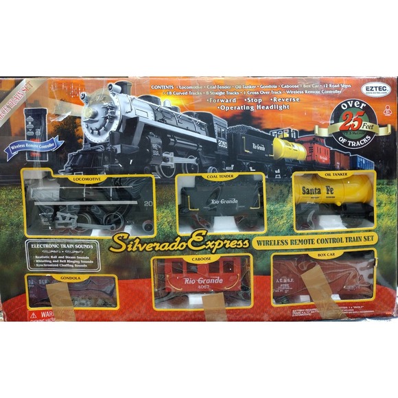 Eztec Silverado Express Electric Train Set! Retail $190. Very Large Set! - Picture 2 of 5